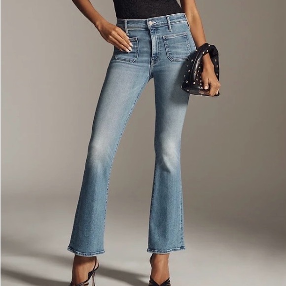 MOTHER Denim - Anthropologie Mother The Patch Pocket Weekender Jeans Poppin Wheelies Size 29